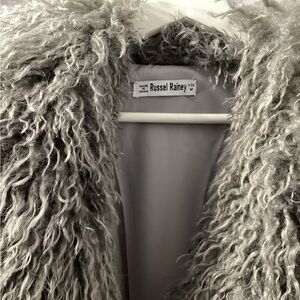 Gray Teddy Shag Long Coat
